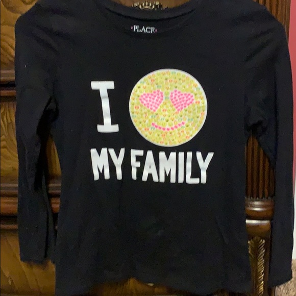 The Children's Place Other - Black emoji long sleeve shirt